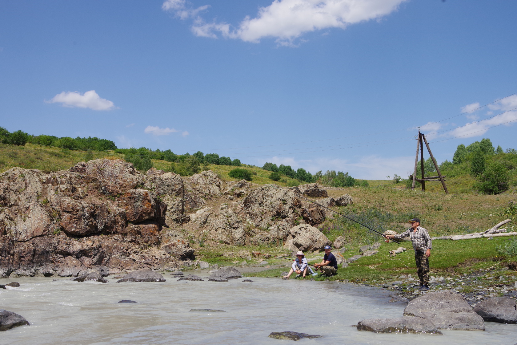 Angeln am Fluss Tentek