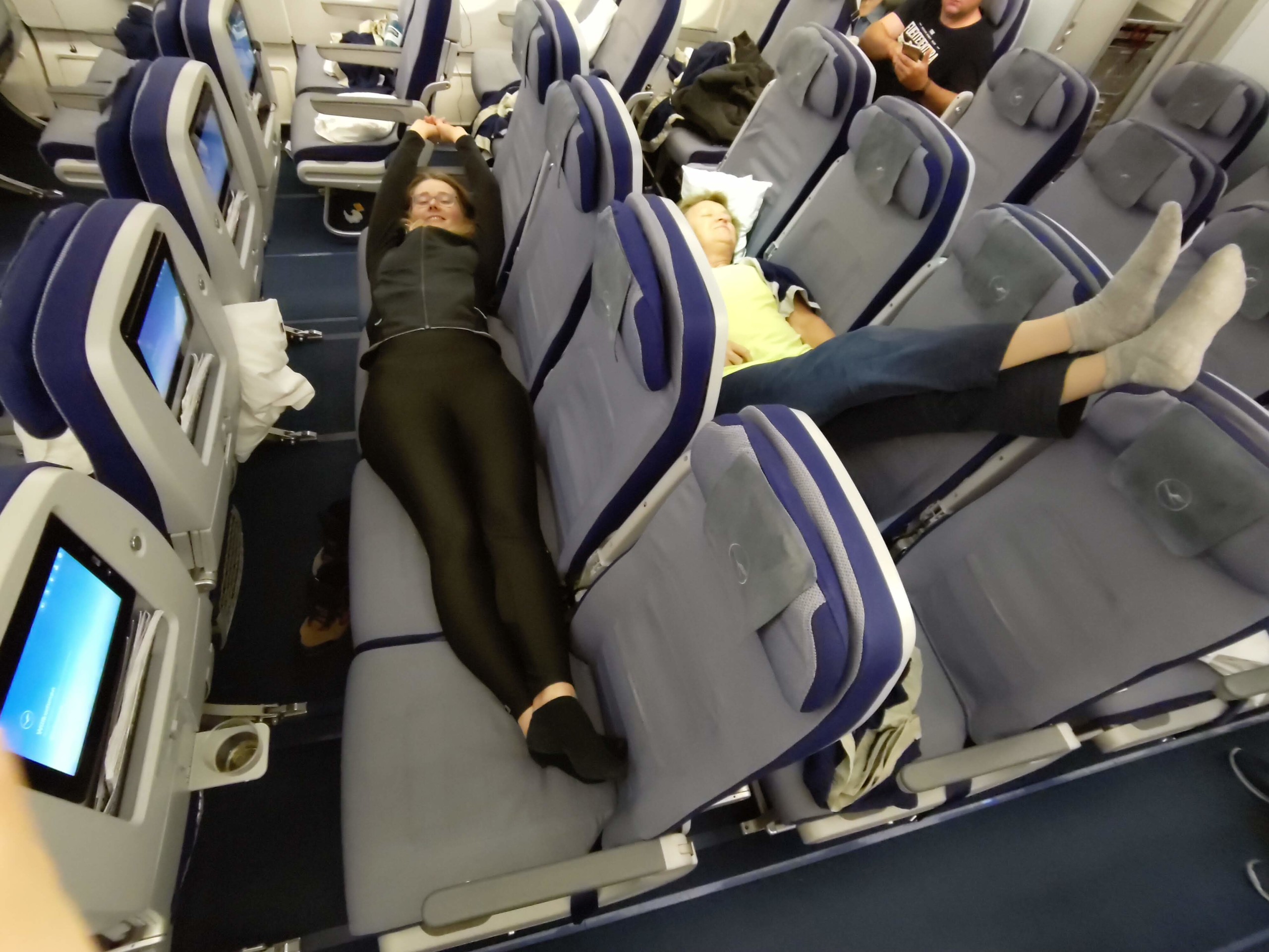 Der ganze Flieger fast nur für uns