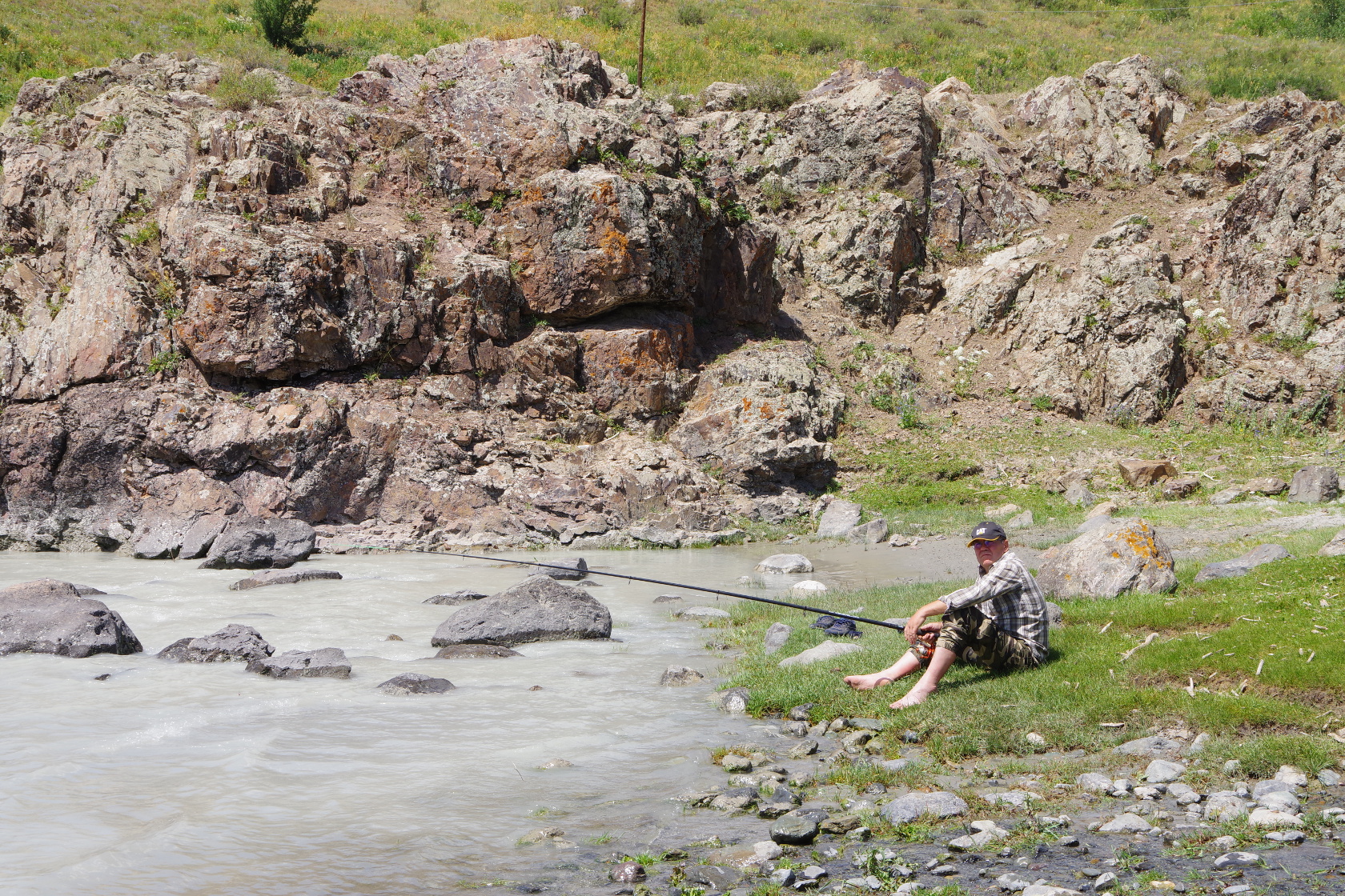 Angeln am Fluss Tentek